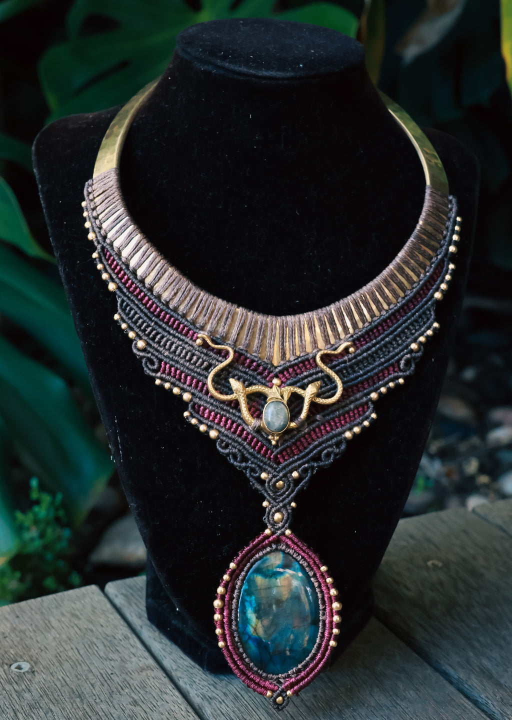 Labradorite Medusa necklace