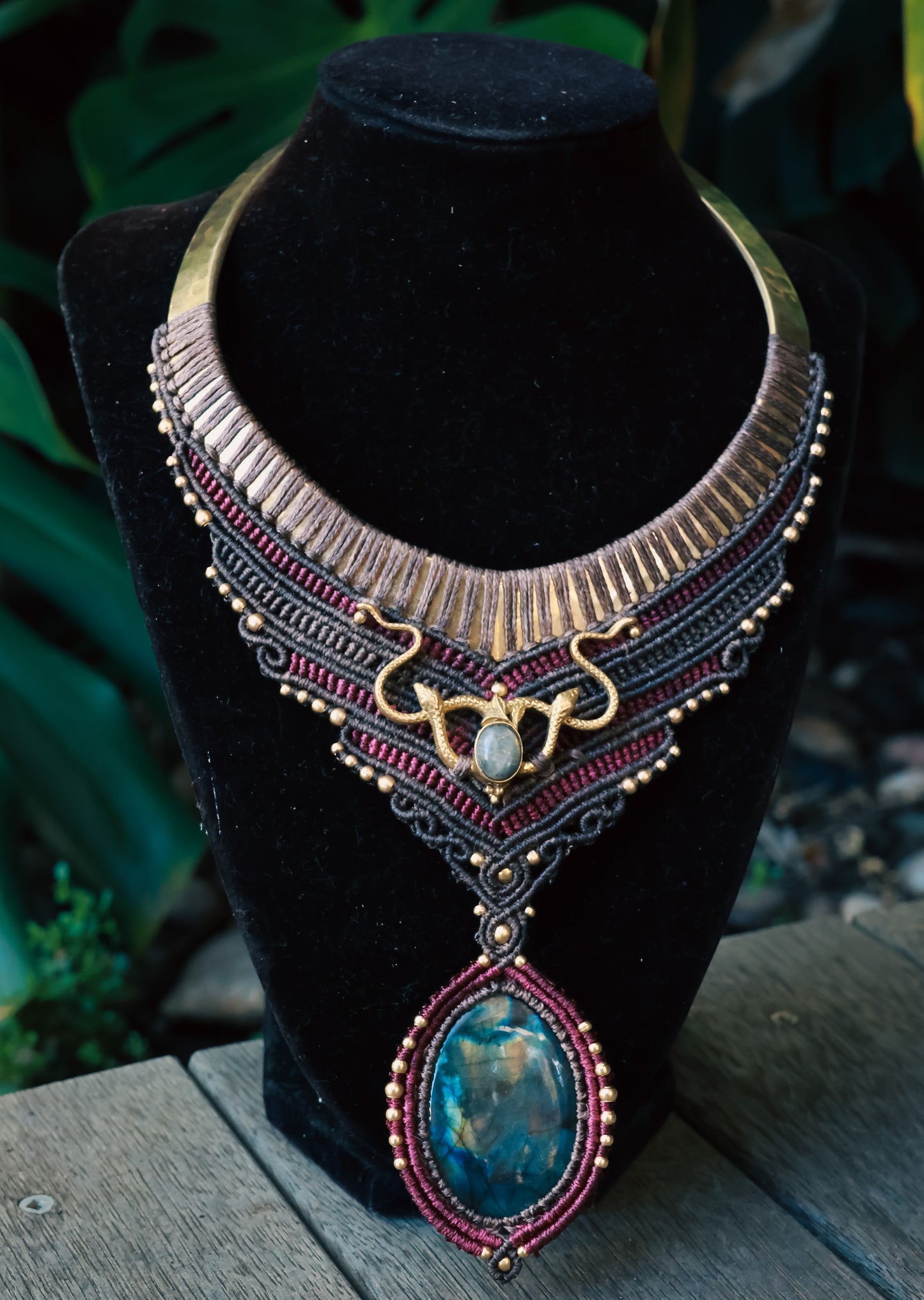 Labradorite Medusa necklace