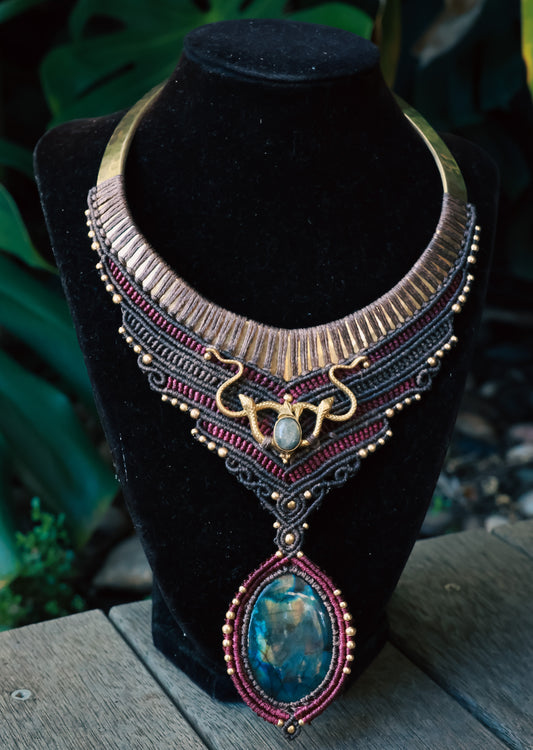 Labradorite Medusa necklace