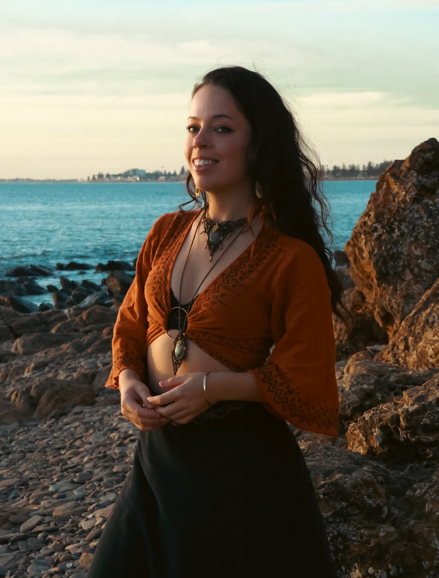 Nomad Wrap Top - Rust