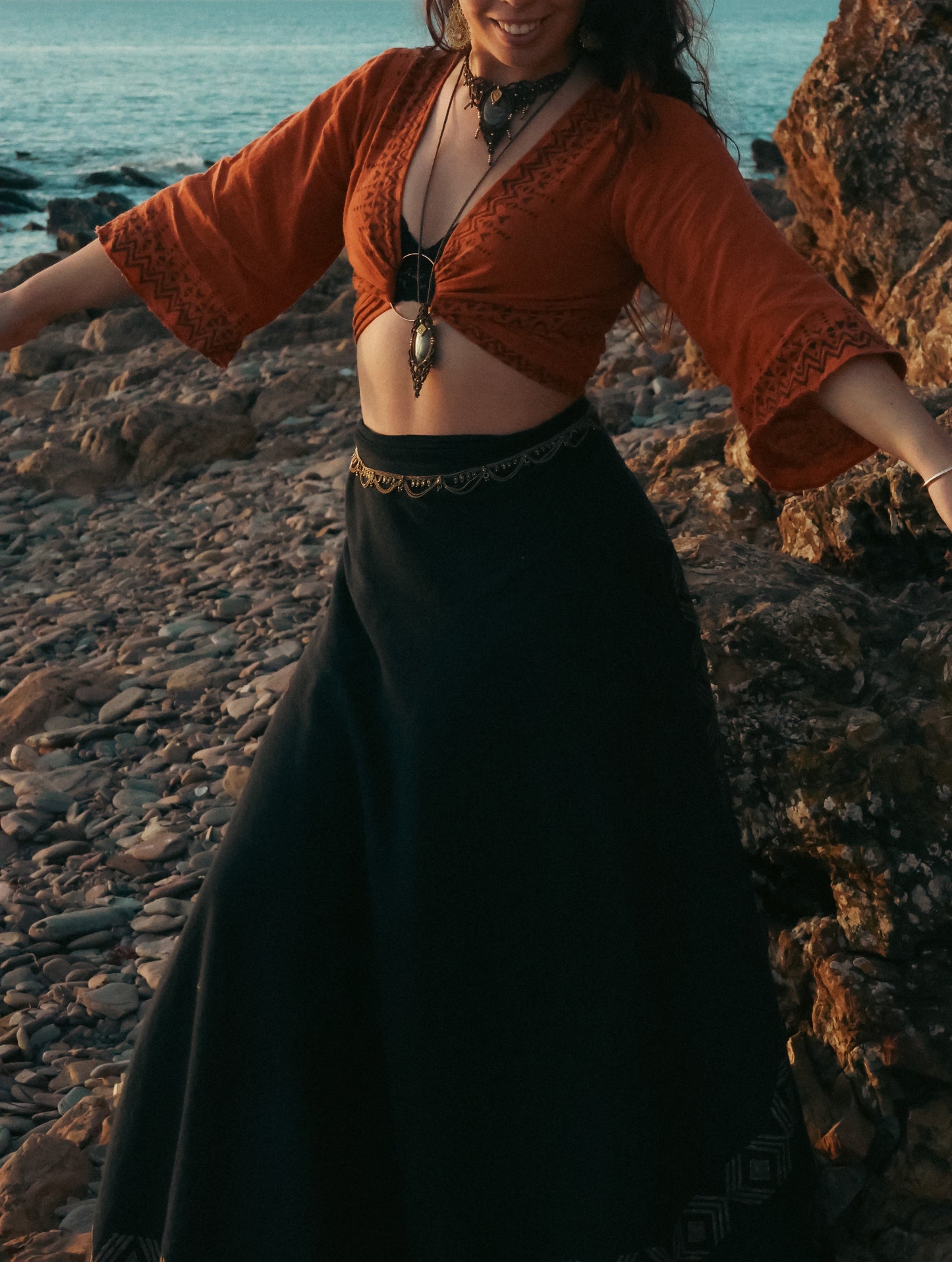 Nomad Wrap Top - Rust