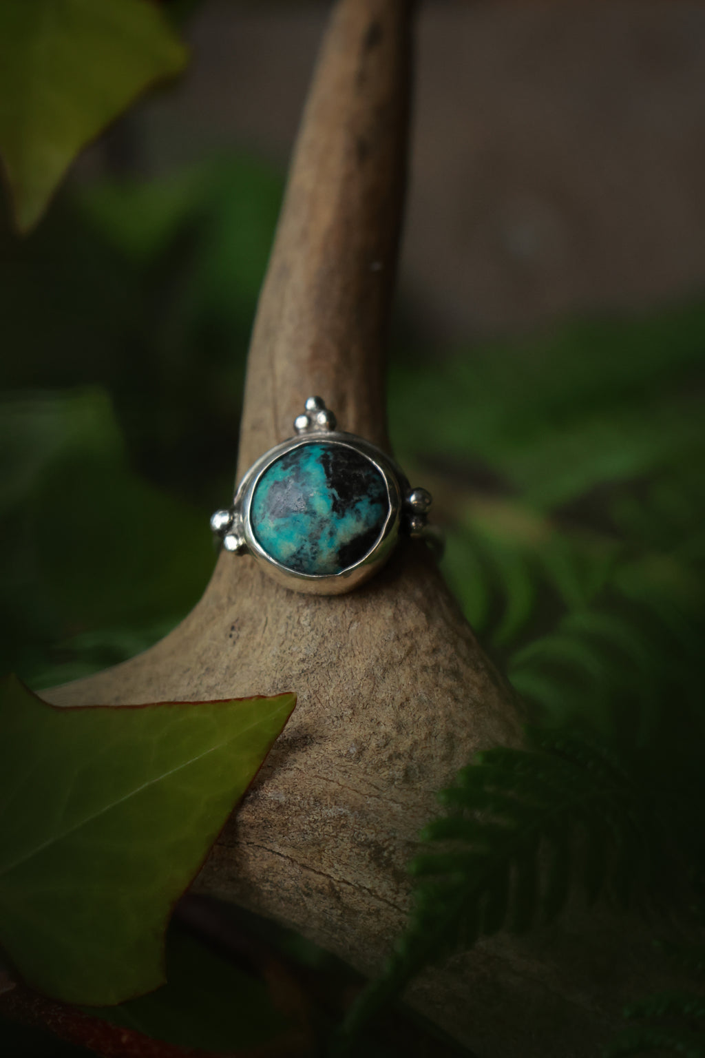 Tibetan turquoise 925 silver ring