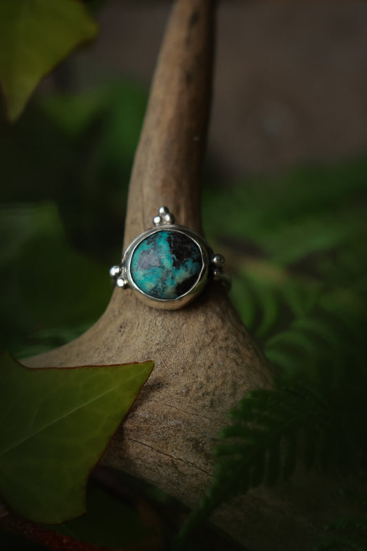 Tibetan turquoise 925 silver ring