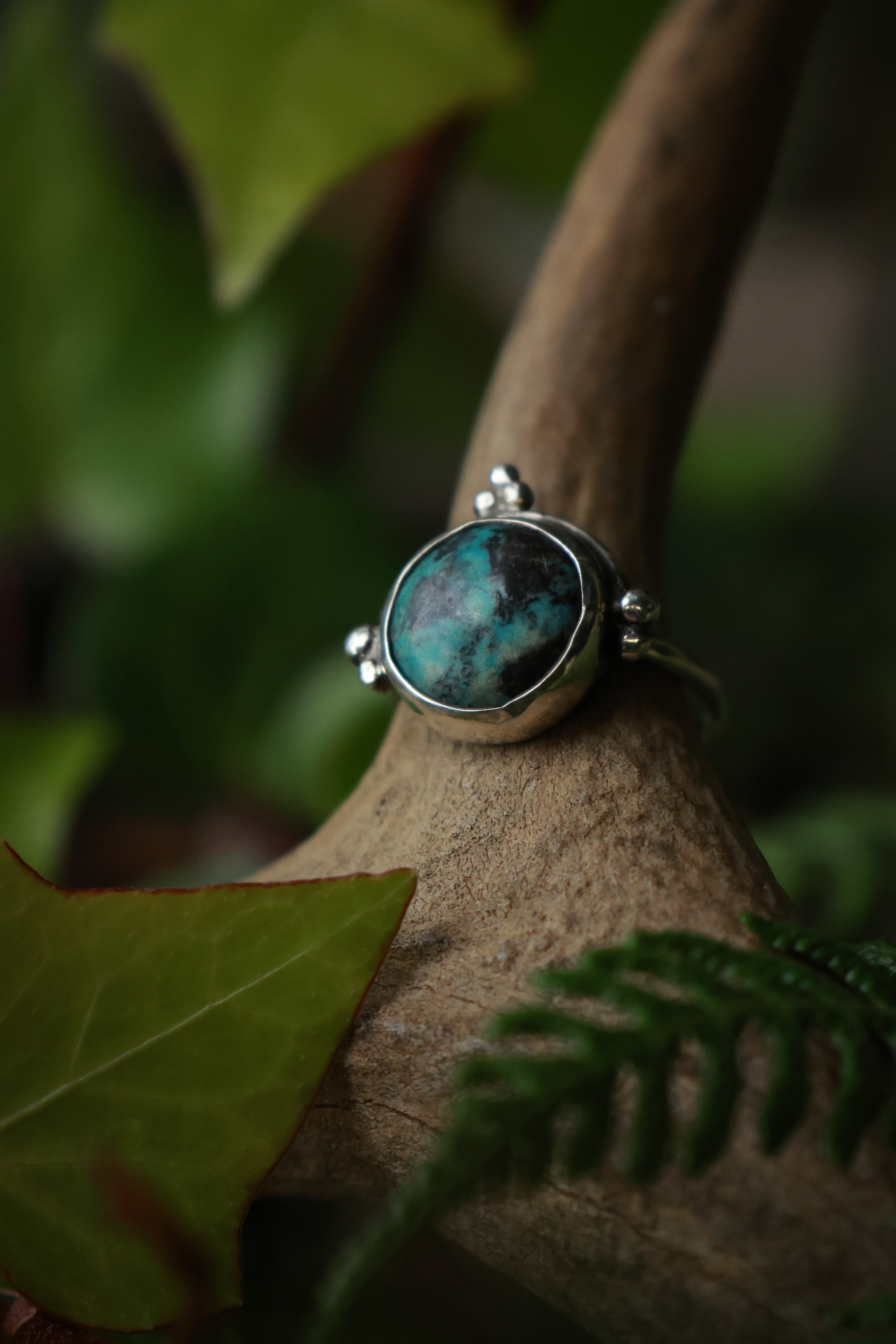 Tibetan turquoise 925 silver ring