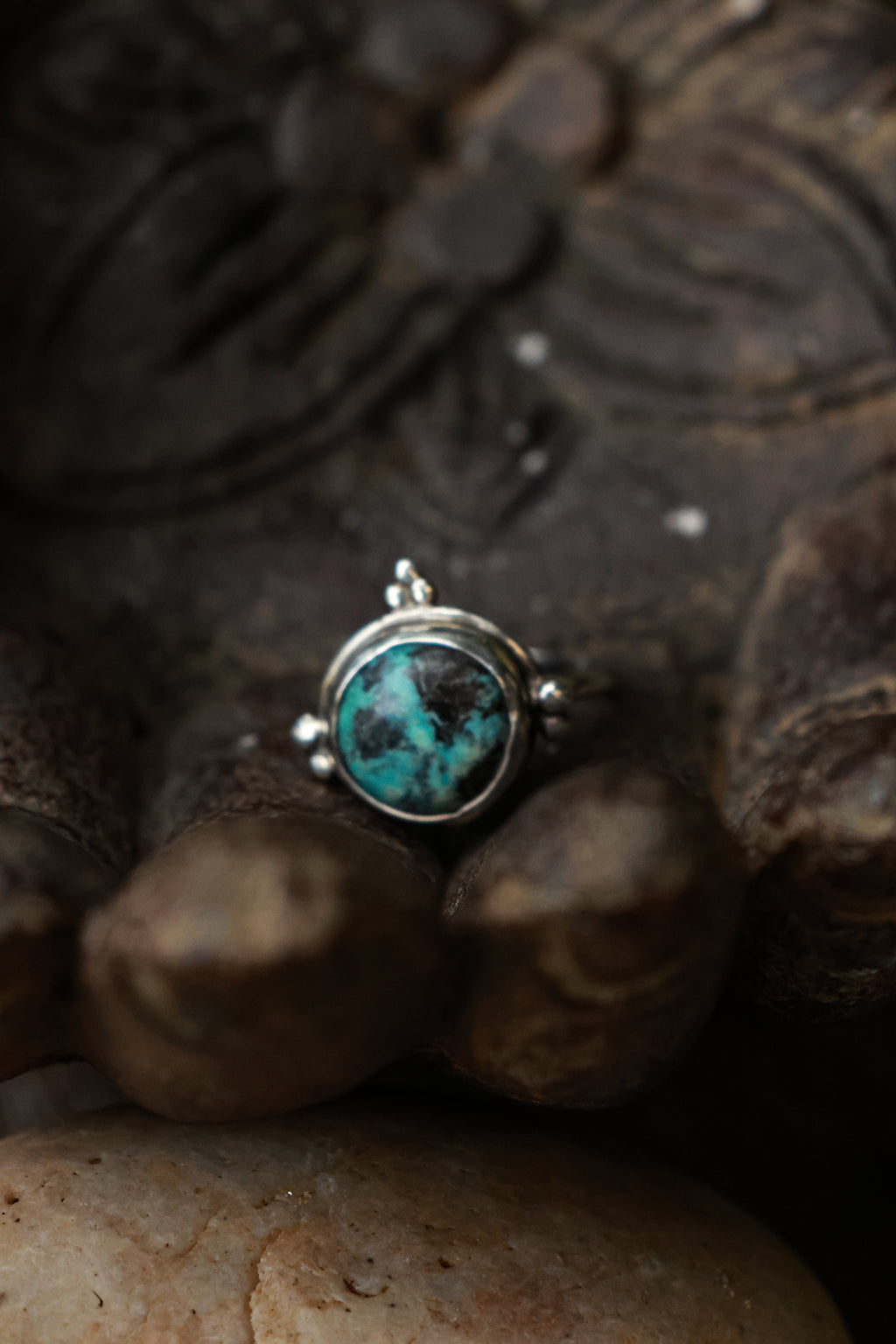 Tibetan turquoise 925 silver ring