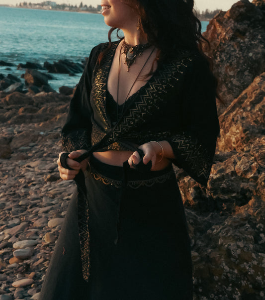 Nomad Wrap Top - Black