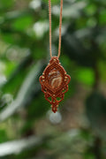 Carlenian macrame pendant